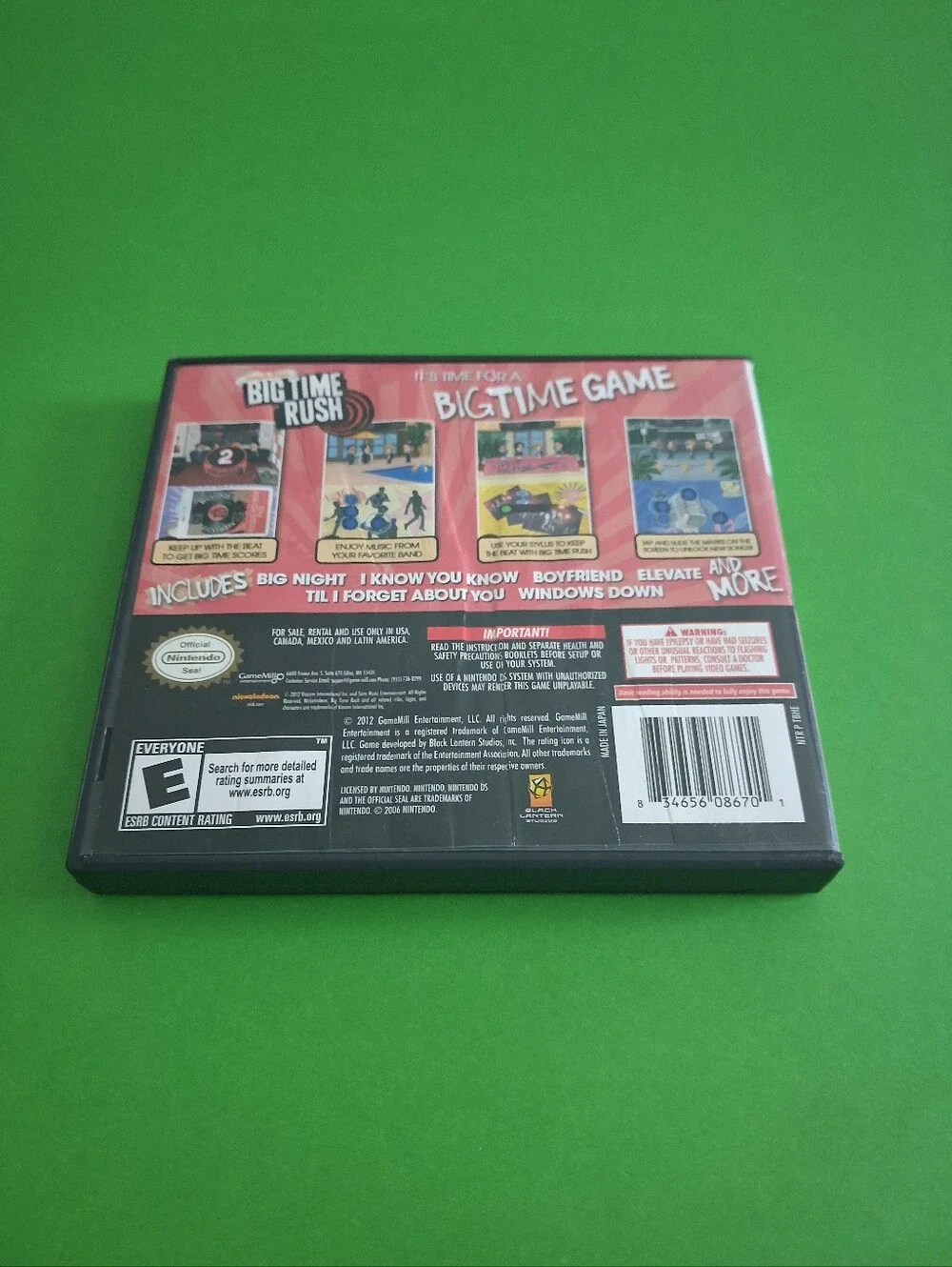 Big Time Rush: Backstage Pass – Nintendo DS Nickelodeon Big Time Rush: Backstage